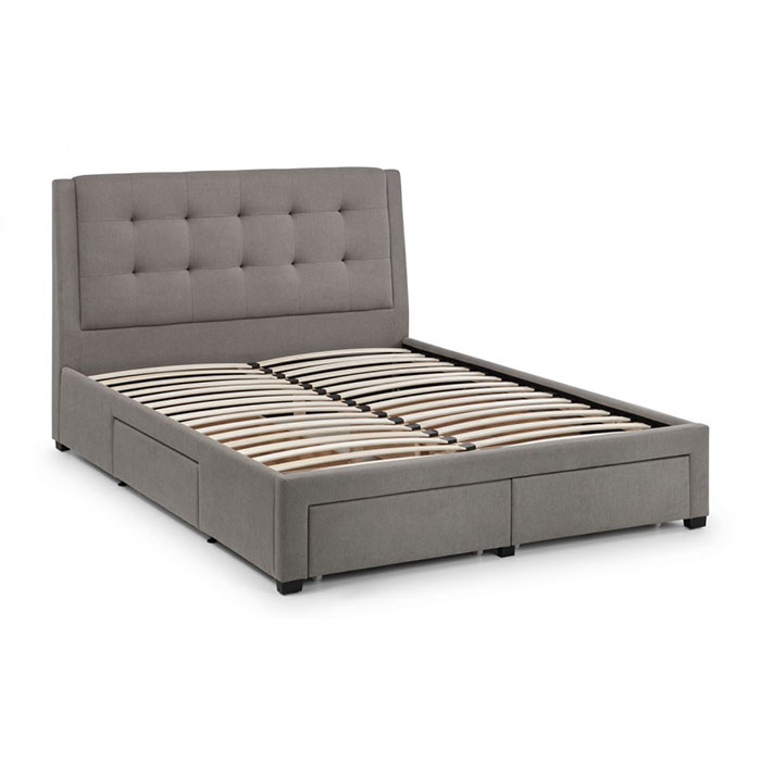 Fullerton Fabric Double 4 Drawer Bed